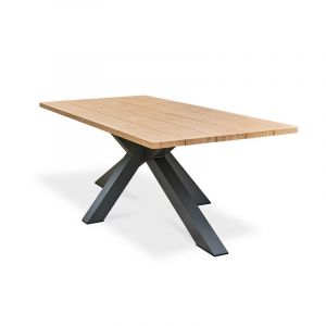 Remarquable Table de jardin 8 places - Gris anthracite