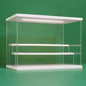 Vitrine Nonemey en Acrylique avec Éclairage LED Tricolore - 3 Niveaux Anti-Poussière