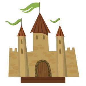 Centre de table Château de Princesse (25 x 25 cm)