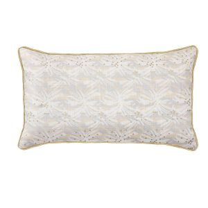 Atmosphera Housse de coussin passepoilée aux impressions dorées