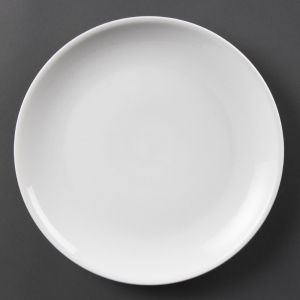 Olympia Assiettes plates rondes en porcelaine blanche 280 mm - Lot de 6