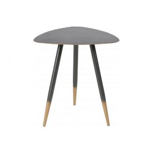 Declikdeco Table Basse 45cm en Métal Noir et Doré EDONA