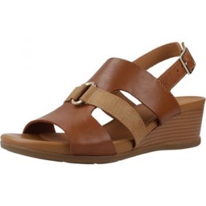 Geox Femme D Marykarmen B Sandales compensées, Cognac, 36 EU