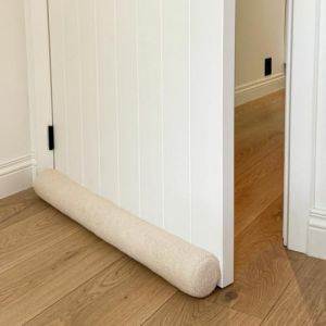 Rori boudin de porte magnétique pour portes 100 cm - teddy beige - contre la traction et le bruit - boudin de porte rond