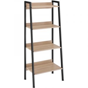 Image de TecTake Étagère échelle - 57,5 x 34 x 138 cm - Bois clair industriel, Chêne Sonoma