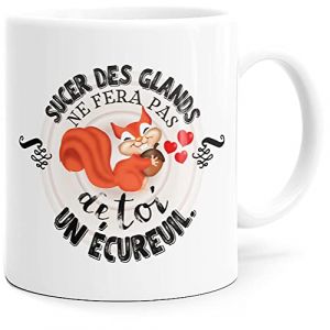 Mug Humour Ecureuil Tasse Message dr&ocirc;le. Id&eacute;e Cadeau Original Ami Couple Amoureux Homme Femme Anniversaire No&euml;l St Valentin.