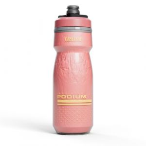 Camelbak Podium Chill Bouteille d'eau isotherme de 621 ml – Facile à presser – S'adapte à la plupart des cages de vélo, coucher de soleil corail