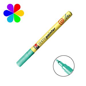 Marabu 011603067 - Marqueur pour tissu Textil Painter, vert, pointe ogive 1-2 mm