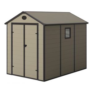 Gardiun Abri en R&eacute;sine Graciella Ecru/Marron 5,23 m&sup2; Ext&eacute;rieur