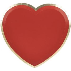 IETTES CARTON COEUR 19X8CM ROUGE OR Rouge, Bordeaux VAISSELLE JETABLE