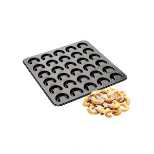 Zenker Moule sp&eacute;cial sabl&eacute;s &agrave; la vanille (Vanille Kipferl) Sparkling Christmas, pour 30 pi&egrave;ces Noir