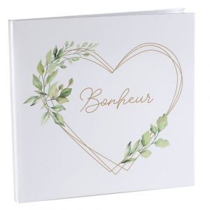 Livre d'or mariage bonheur papier 24x24cm blanc - chalayer 000793700000010