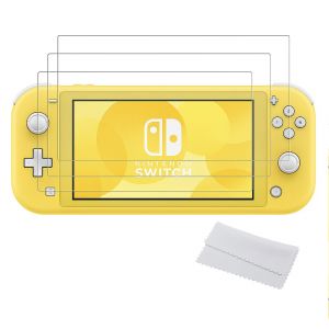 Straße Game 3 X Verre Trempé pour Nintendo Switch Lite – Protection Écran Haute Résistance 9H + Lingette Microfibre – Anti-Rayures, Anti-Traces