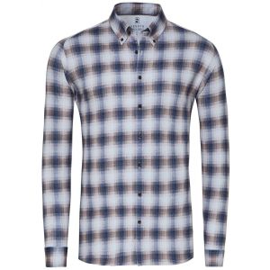 Desoto Chemise Multicolore A Carreaux Bleu Beige Multicolor&eacute; taille XXL