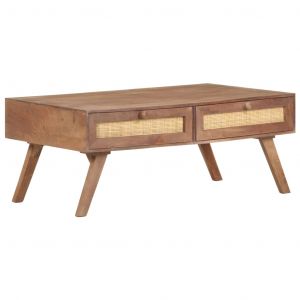 VidaXL Table basse 100x60x40 cm Bois de manguier massif Brun