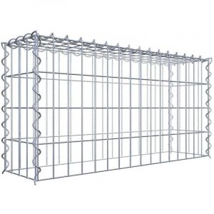 Gabion sur toile type 3 80 cm x 40 cm x 20 cm (L x H x P), maille 5 cm x 10 cm, spirale