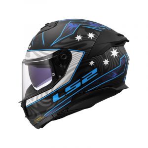 Ls2 Casque Moto Intégral Stream II GALDAM Matt Black Blue, 3XL