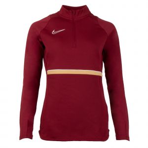 Nike Football - Academy - Top d'entraînement en coutil à fermeture éclair partielle - Rouge foncé