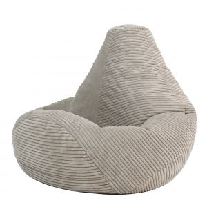 Icon Pouf enfant inclinable velours côtelé beige galet