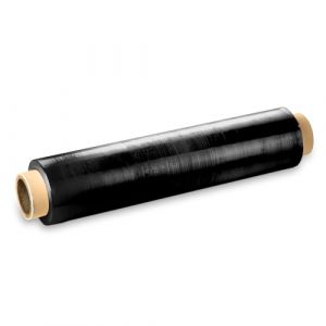 Waytex Film Etirable d’Emballage Noir Opaque Largeur 40cm, pour Palette et Colis, Rouleau de 150m à 200m, 23 microns, Film plastique Auto-adhérant, Polyvalent, Protection pour Déménagements, Cartons, Meubles