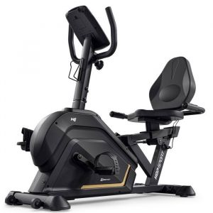 Hop-Sport V&eacute;lo d&rsquo;appartement semi-allong&eacute; &eacute;lectromagn&eacute;tique HS-120L Ravel avec 12 programmes d'entra&icirc;nement, Contr&ocirc;le Bluetooth et application, Roue d&rsquo;inertie 10 kg