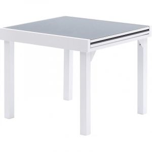 Wilsa Garden Table de jardin Modulo T 4 / 8 Full Verre Blanc