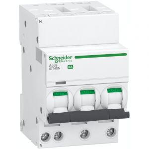 Schneider Electric Acti9 iDT40N XA - disjoncteur modulaire - auto/vis 3P+N C 25A 6000A/10kA