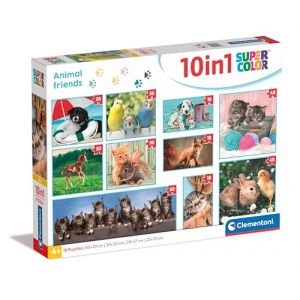 Clementoni Puzzle Enfant Puzzle 10 En 1 - Animal Friends