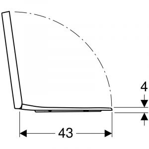 Image de Geberit Renova Plan 500.692.01.1 Blanc Frein de chute