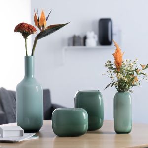 Image de Leonardo HOME MILANO 041664 Vase en verre Vert menthe 20 x 15 cm