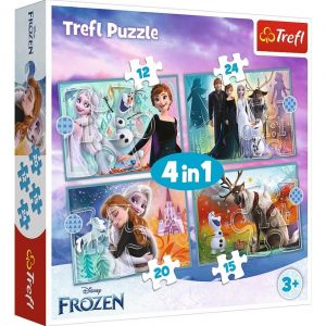 Trefl Pour Les Enfants à partir de 3 Ans Puzzle, 34381, Le Monde Incroyable La Reine des neiges Disney Frozen 2