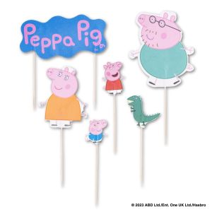 Dr. Oetker Dr Peppa Pig Lot de 12 décorations de gâteau en papier pour fête d'anniversaire d'enfant et occasions spéciales Idéal pour la pâtisserie avec les enfants et les fans de Peppa Pig