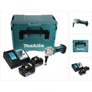 Makita DJN 161 RGJ Grignoteuse sans fil 18 V + 2x Batteries 6.0 Ah + Chargeur + Coffret Makpac