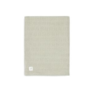 Jollein 517-522-67050 Couverture tricotée pour Enfant avec Fourrure en Peluche - Grain Knit - Olive (100 x 150 cm)
