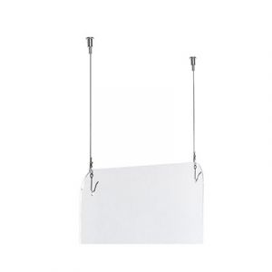 CEP Office Solutions Panneau de protection en Plexiglass à suspendre au plafond - H.99 x L.66 cm - épaisseur 3 mm