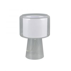 Lampe design en verre transparent