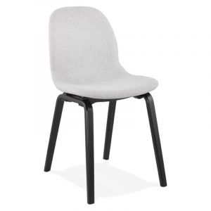 Image de Chaise Design en Tissu "Tikel" 81cm Gris & Noir Prix