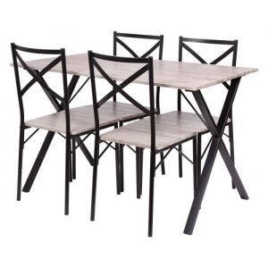 Image de Ensemble de 1 table avec 4 chaises COUNTRY