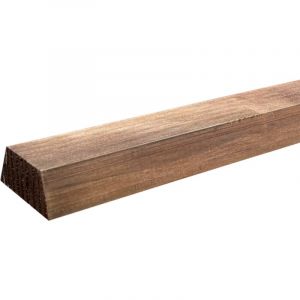 Lot de 10 Tasseaux Triangulaires Sapin Trait&eacute; marron, L.2,50 m x l.4,5 cm x Ep.20 mm