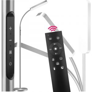 TecTake Lampe de sol Prisma led, 5 modes d'&eacute;clairage, 12 w, dimmable - Lampe sur pied, lampe de sol, lampe sur pied