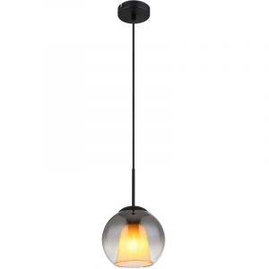 Globo Lighting Suspension lampe suspendue salle à manger lumière boule de verre fumée noir E27 cristal