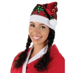 Ruedelafete P'tit Clown Re19422 - Bonnet De Père Noël Sequin Réversible