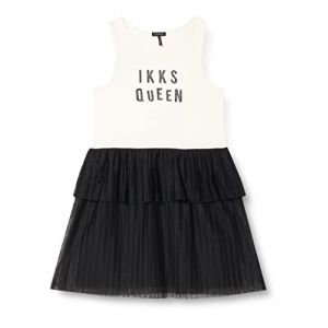 Image de IKKS Junior Robe Jupe Tule Noire à Volants XU31062.11 décontractée, Ecru, 12 Ans Fille