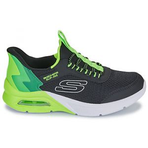 Skechers Baskets basses enfant SLIP-INS: MICROSPEC MAX - BRISK-STRIPE Noir - Taille 36,37,27,28,29,30,31,32,33,34,35