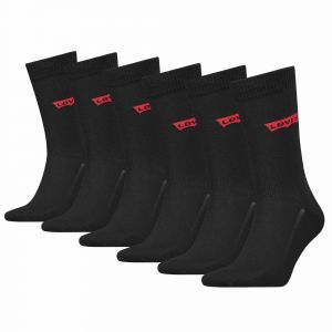 Levi's CLSSC Sock, Black, 39/42 (Lot de 6) Mixte