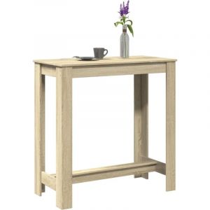 VidaXL Table de bar chêne sonoma 102x50x103,5 cm bois d'ingénierie, table de pub, table haute, table de tabouret de bar, table de bar de cuisine