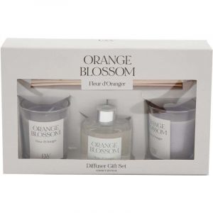SIL - Coffret 2 bougies parfumée et diffuseur 50ml Senteur Fleur d'oranger