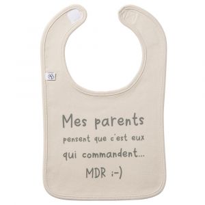 BB & Co Bavoir "Mes parents..." Sable