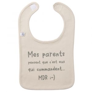 Image de BB & Co Bavoir "Mes parents..." Sable