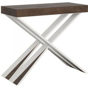 Console Diago Noyer cadre Blanc